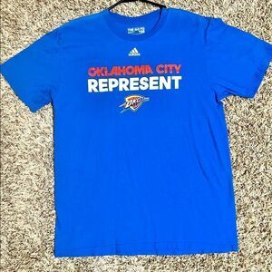🔥Oklahoma City Thunder REPRESENT Adidas NBA - not Vintage or AOP- PERFECT - Sz